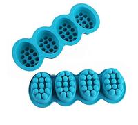 stampi in silicone, Stampo for torta in silicone a bolle con 4 fori, for aromaterapia e cera, forma ovale con spazzola for massaggio