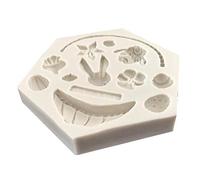 stampi in silicone, Stampo in silicone for uova di Pasqua a forma di cestino di fiori 3D for torte e cioccolato, dimensioni 12,3x10,6 cm