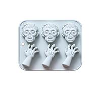 Stampi in silicone Stampo per budino di caramelle al cioccolato Stampi da forno per Halloween Fingers Morte Cuore umano Cervello Ice Cube Vassoio per torte Decorazioni