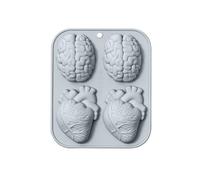 Stampi in silicone Stampo per budino di caramelle al cioccolato Stampi da forno per Halloween Fingers Morte Cuore umano Cervello Ice Cube Vassoio per torte Decorazioni