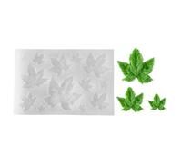 Stampi multiuso in silicone a forma di foglia per fondente per uso alimentare per fare sapone, cioccolato, stampo per foglie di cottura per decorare