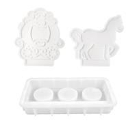 Stampi multiuso in silicone robusto, 3 pezzi, accessorio per carrozza, riutilizzabile, decorazione per la casa per matrimoni, stampo a rilascio facile