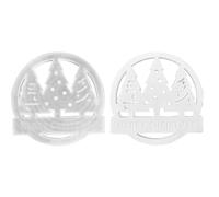 Stampi natalizi in silicone ornamentati | Stampi per resina natalizia fai da te | Pendant Round Casting Molds | Set di stampi artigianato per le vacanze adatto a portachiavi, decorazioni degli alberi,