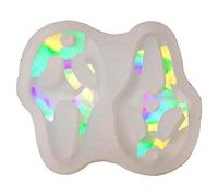 Stampi olografici in silicone per luce e resina, per orecchini, ciondoli per portachiavi, gioielli, orecchini, ciondoli
