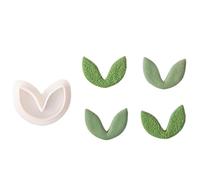 Stampi per argilla a forma di foglia di fiore e argilla per orecchini