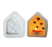 Stampi per artigianato in silicone,Stampo in silicone per casa artigianale - Stampi in silicone per candele a forma di casa - Stampi per sapone antiaderenti riutilizzabili in gesso, stampi in resina