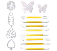 Stampi Per Biscotti A Foglia Da 4 Pezzi E Stampi Per Biscotti A Farfalla Da 2 Pezzi, Dotati Di 8 Strumenti Per Cuocere E Intagliare, Stampi Per Stili Creativi, Accessori Da Cucina