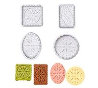Stampi per biscotti a forma cialde creative 4 disegni diversi Stampo per biscotti creativi per biscotti per appassionati pasticceria Forniture per dolci per feste