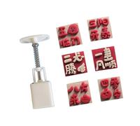 Stampi per biscotti con personaggi 3D, stampi da dessert a pressione manuale, strumento di cottura per festival di metà autunno