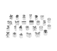 Stampi per Biscotti in Acciaio Inossidabile 26 Pezzi, Numeri e Figure Geometriche, Set per Cioccolato Pane e Dolci - Alta Qualità, Facili da Usare, Con Scatola per Conservazione