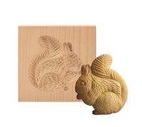 Stampi per biscotti in legno 3D per Halloween, giorno del Ringraziamento, Natale, Pasqua, formine per biscotti, biscotti, biscotti fai da te (scoiattolo)