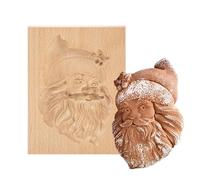 Stampi per biscotti in legno 3D per Halloween, giorno del Ringraziamento, Natale, Pasqua, formine per biscotti, biscotti, biscotti fai da te (Babbo Natale)