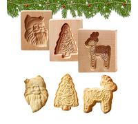 Stampi per biscotti in legno | Utensili da forno non aderenti | Stampo per burro da cucina intagliato in legno di faggio - Adatto per snack al cioccolato, torte di luna, lezioni di cucina, cucina di