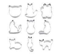 Stampi Per Biscotti Per Gattini Da 9 Pezzi Stampi Per Animali Dei Cartoni Animati Strumenti Di Cottura Stampi Per Biscotti Creativi Stampi In Acciaio Inossidabile