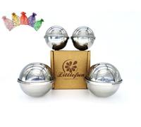 Stampi per bombe da bagno in acciaio inossidabile 304 con 2 misure, 4 set, 8 emisferi e 2 sacchetti regalo per realizzare il tuo sapone fai da te ✮ Design unico per stampi grandi ✮ Mescola le tue