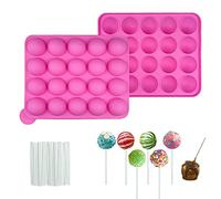 Stampi per Cake Pop, Silicone Lollipop Mold, 20 Stampi Pop per Caramelle, Moulle Pop Cake Portare 20 Bastoncini di Lecca Lecca, Stampo Lecca Lecca Silicone Buono per le caramelle lecca lecca cupcake