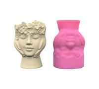 Stampi per calcestruzzo in silicone per vasi di fiori, fioriera artistica a forma di figura umana per la realizzazione a mano
