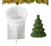 Stampi per candele a forma di albero di Natale, in silicone, a forma di Babbo Natale, antiaderente, per candele profumate, resina, candele, decorazioni per la casa