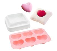 stampi per candele, a forma di cuore, stampini per candele fai da te, cubetti ghiaccio silicone, per cioccolato, per sapone, Natale, forma singola a forma di cuore，forme ghiaccio