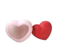 Stampi Per Candele Candle Silicone Mold 3D Woven Love Heart-shaped Candle Making Kit Handmade Plaster Soap Chocolate Cake Decoration Baking Tools(11.2 * 10.3cm)
