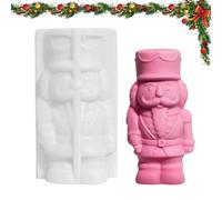 Stampi per candele di Natale | Schiaccianoci antiaderenti, forniture per il tempo libero creativo, stampi in silicone per feste decorazioni natalizie | per cera, sapone, argilla, cioccolato, fondente