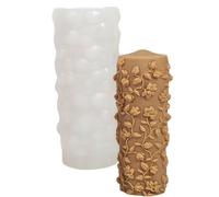 Stampi per candele in silicone a cilindro per candele per sapone per candele decorazione domestica Cioccolato Stampi in silicone per torta di caramelle Fare
