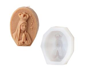 Stampi per candele in silicone a forma cornice per foto famiglia religiosa per candele in resina epossidica, sapone, festival, decorazioni per la casa