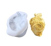 Stampi per candele in silicone - Cera profumata - Forma a forma di cuore umano | Stampi creativi per cemento in gesso, kit per candele artificiali, decorazione da tavolo per matrimonio, decorazione