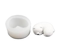 Stampi per candele in silicone per orso 1 pc, mini stampo per orso polare 3D per decorazione di torte, fondente fatto a mano fai da te, argilla, cioccolato