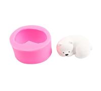 Stampi per candele in silicone per orso 1 pc, mini stampo per orso polare 3D per decorazione di torte, fondente fatto a mano fai da te, argilla, cioccolato