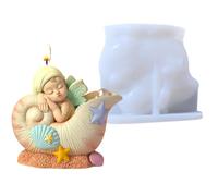 Stampi per candele in silicone, stampi per cera a conchiglia, robusti e versatili forniture in resina e strumenti artigianali per artigianato in argilla, cemento, sapone, aromaterapia, decorazione da