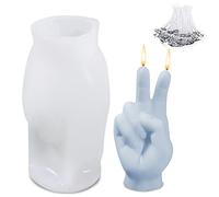 Stampi per Candele Muffa del gesto della candela Candele di stampi in Silicone Gesture Candle Stampo in silicone 3D a forma Stampo Candela Gesto Gesture Candle Stampo in silicone 3D forma, Yeah