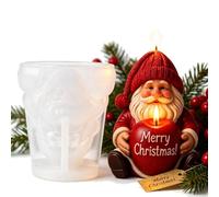 Stampi per candele natalizie a forma di Babbo Natale, facili da rilasciare | Stampi natalizi in silicone per cera epossidica intonaco casa ufficio dormitorio scrivania mensola festa vacanza