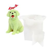Stampi per candele per cani in stampi per candele a forma di carino e piccolo golden retriever, stampi in silicone per candele, in resina, decorazione in gesso, ceramica