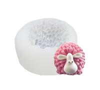 Stampi per candele, stampo 3D a forma di pecora, in silicone pasquale, per cottura e candele, gadget da cucina per casa e panetteria, articolo decorativo per fattoria, ideale per appassionati di fai