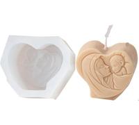 Stampi Per Candele Stampo in silicone for candele, mini piatto, ovale, rotondo, a forma di cuore, scultura in resina, decorazione for la casa(Style-05)