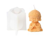 Stampi Per Candele Stampo in silicone for candele, statua di Buddha in preghiera in 3D, stampo in gesso for candele in resina, decorazione religiosa artigianale(8.8 * 10.6cm)