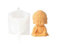 Stampi Per Candele Stampo in silicone for candele, statua di Buddha in preghiera in 3D, stampo in gesso for candele in resina, decorazione religiosa artigianale(9 * 11.2cm)