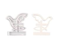 Stampi per candelieri a forma di uccello cavo con base per realizzare portacandele portacandele decorazioni per la casa stampi con simboli religiosi