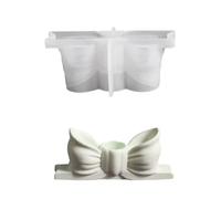 Stampi per candelieri in silicone Bowknot per realizzare stampi per base tealight in resina a forma di supporto per portacandele stampi unici