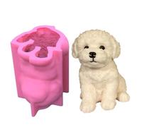 Stampi per cani di grandi dimensioni, stampo per cera per cuccioli, Stampi in silicone antiaderenti per candele per cani, Simpatici stampi per sapone a forma di cucciolo per realizzare candele, stampo