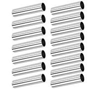 Stampi per cannoli, 15 pezzi, antiaderenti, per cannoli, crema e rotoli, in acciaio inox, 12 cm x 2 cm