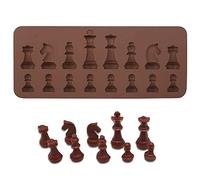 Stampi per caramelle al cioccolato in silicone per pezzi degli scacchi, stampo in silicone per scacchi internazionali Stampo in resina epossidica per fondente