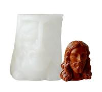 Stampi per cera per realizzare candele, in silicone 3D con Gesù Maria a rilascio facile, stampi flessibili per sapone, per decorare la casa, gesso, sapone, argilla, cemento, principianti, artigianato