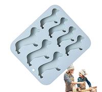 Stampi per cioccolatini a forma di bassotto, stampo in silicone antiaderente per pasticcini e dolci, 7 cavità, per cupcake, budini, biscotti, cioccolatini, prodotti da forno Weiting