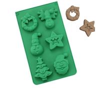 Stampi per cioccolatini di Natale,Stampi natalizi in silicone - Stampi per biscotti in silicone,Stampo per fondente di caramelle al cioccolato per la cottura di Natale, stampi per gomme per vacanze
