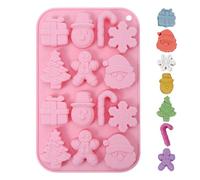 Stampi per cioccolatini natalizi, 14 cavità, antiaderenti, in silicone, a forma di albero di Natale, per artigianato, pasticceria, torte, cibo, caramelle, sapone e biscotti