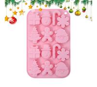 Stampi per cioccolatini natalizi, 14 cavità antiaderenti, stampi per candele natalizie, per pasticceria, artigianato, torte, fondente, cibo, caramelle, sapone e biscotti