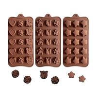 Stampi per Cioccolato, 3 Pezzi Stampi per Cioccolatini in Silicone, Stampi Flessibili per Cioccolatini, Stampi in Silicone per Caramelle, for Home Kid Baking Making Chocolate Candy Cake Jelly