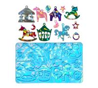 Stampi Per Ciondoli Olografici Stampo Unico Carosello Orecchini Portachiavi Scintillante Giostra In Resina Con Carosello Fai Da Te Stampo In Silicone E